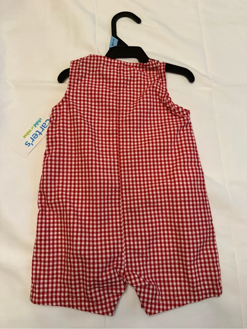 Carter's Red & White Gingham Button Romper